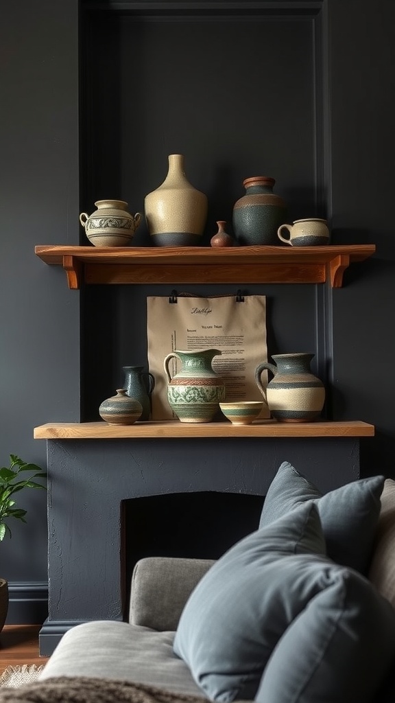 artisan pottery displays