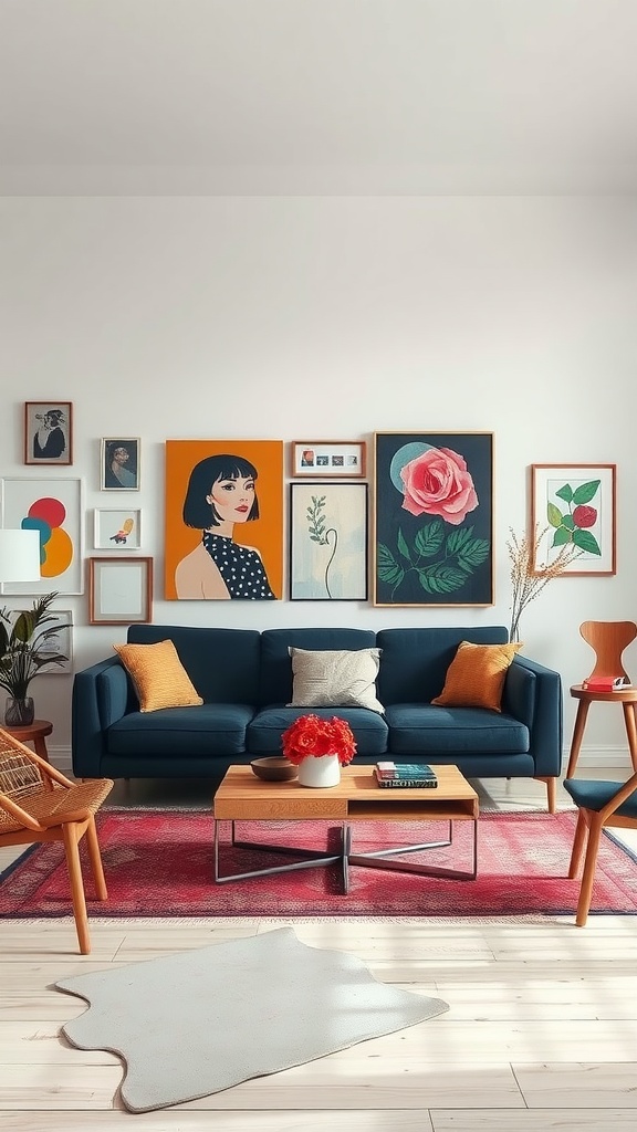 artistic inspiration with dark blue