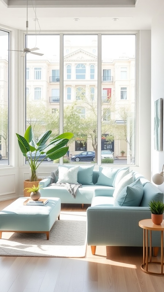 bright and airy spaces with soft blue