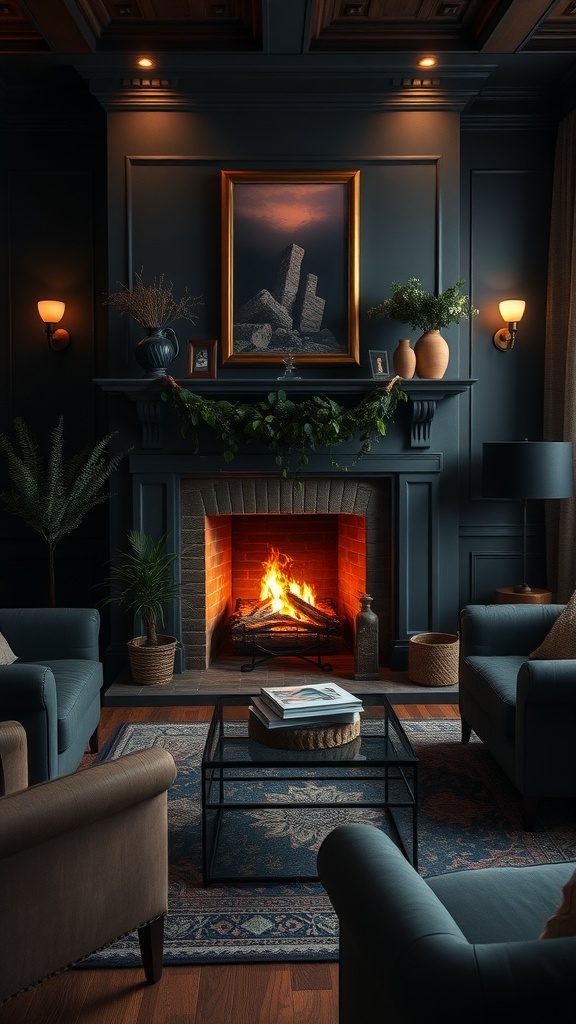 charming fireplace centerpiece