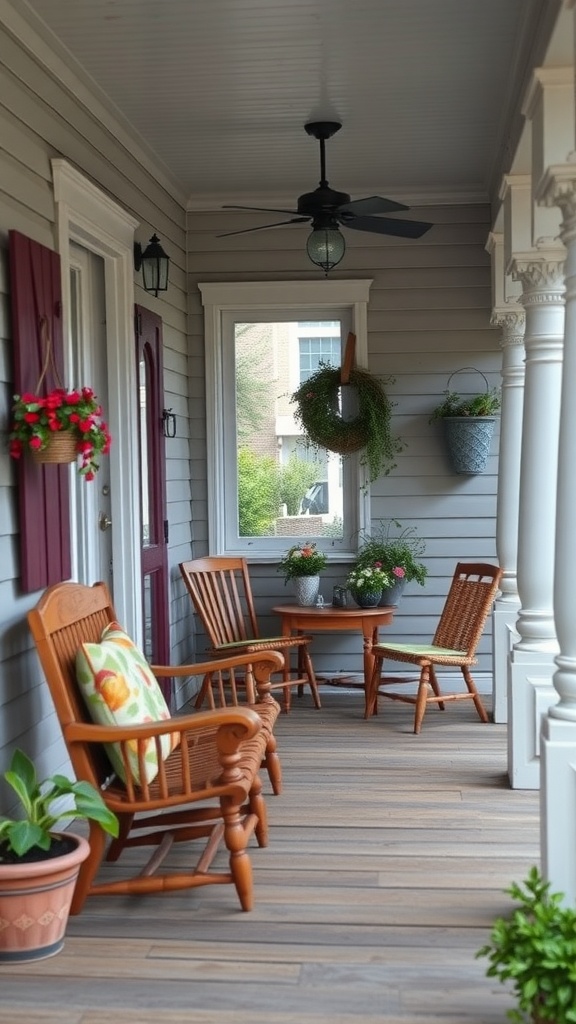charming porches with vintage furniture