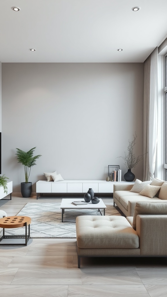 contemporary gray and beige aesthetics