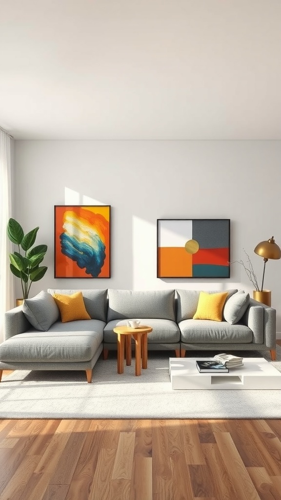 contemporary modular sofa arrangement