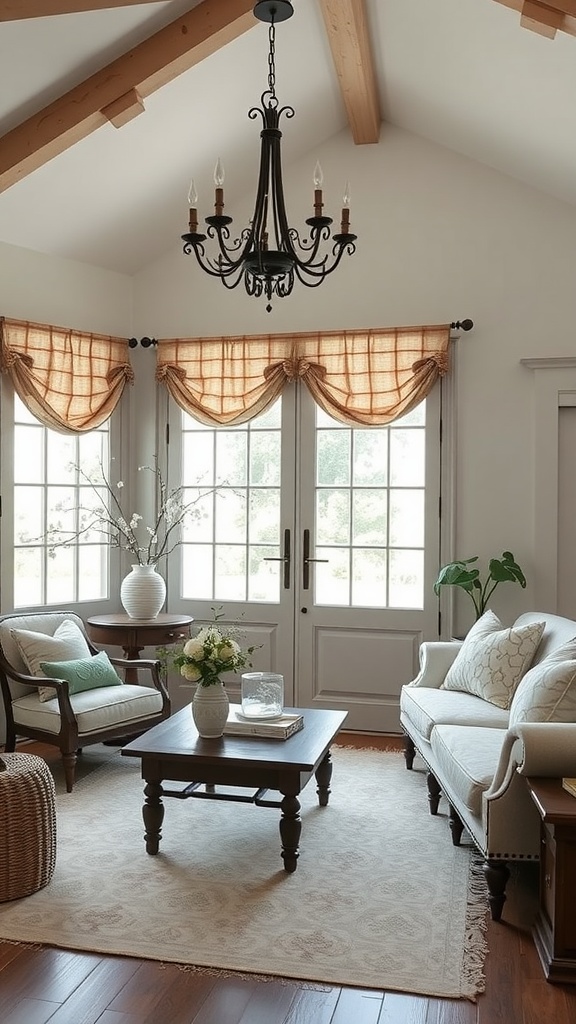 country inspired window treatments