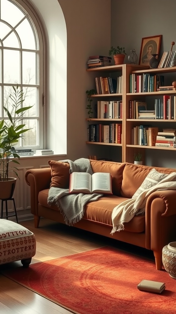 cozy reading nook setup