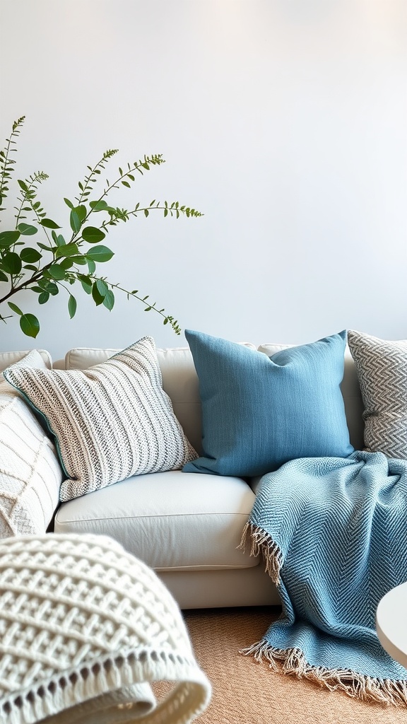 cozy textures in blue