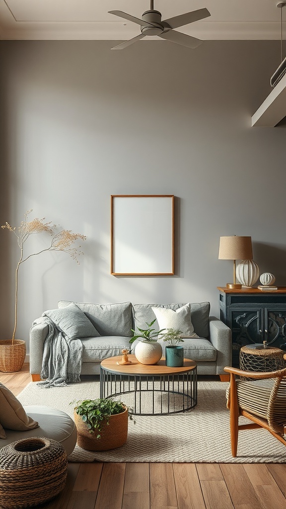 earthy tones with nature decor