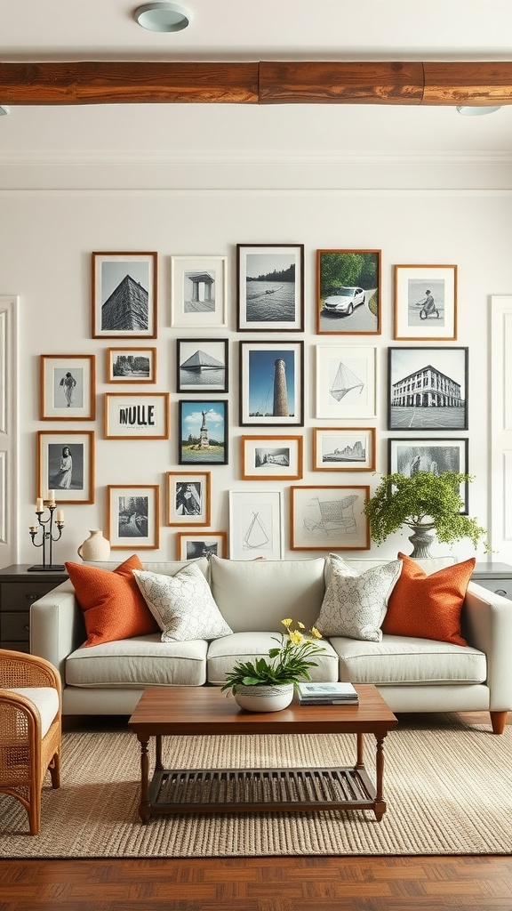 eclectic gallery wall