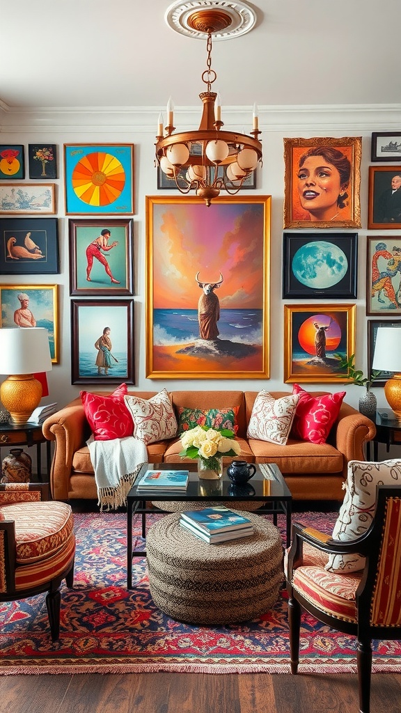 eclectic mix of colors and patterns 1