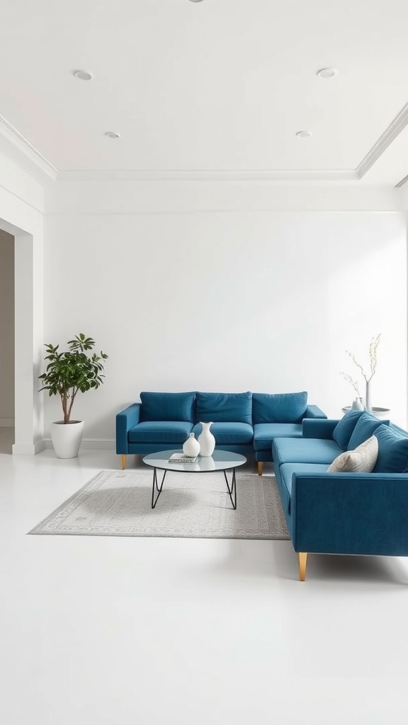 elegant minimalism with blue