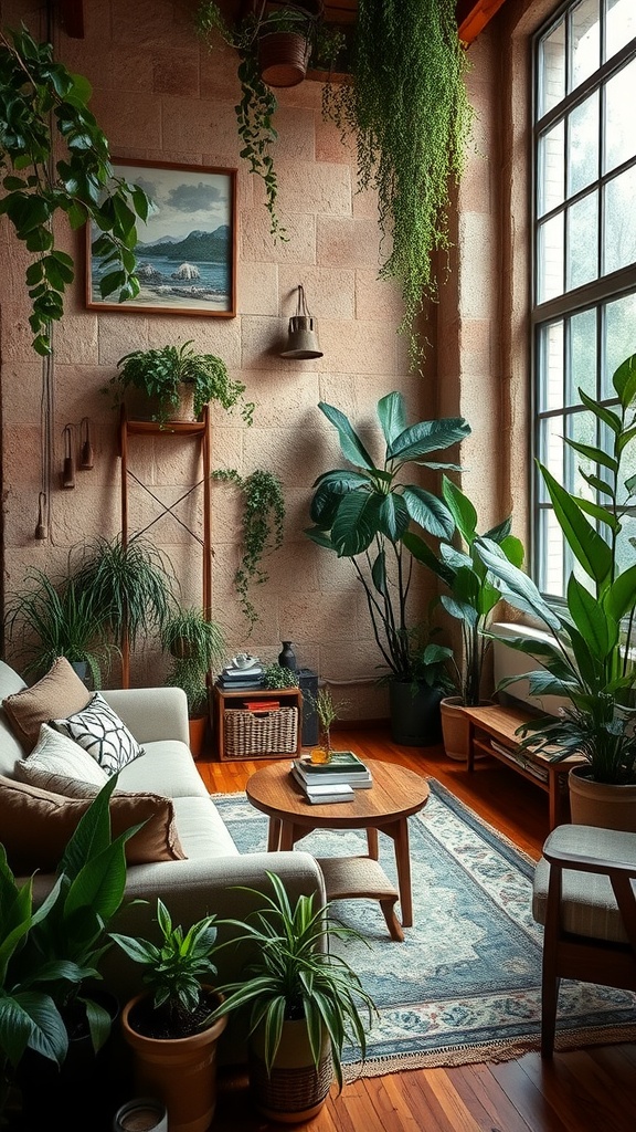 incorporating nature with indoor plants 1