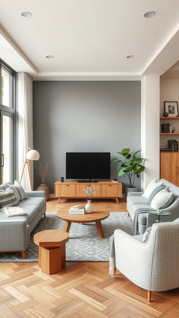 incorporating wood elements in gray and beige