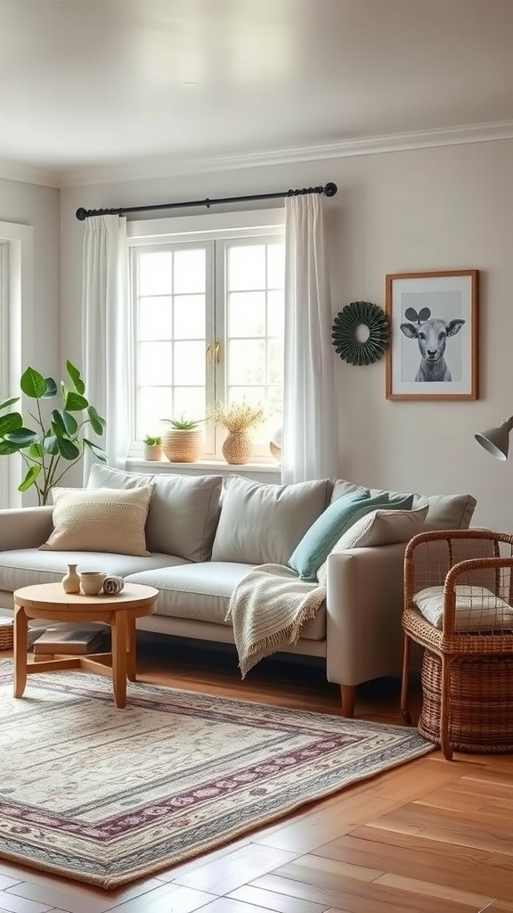 layered rugs for warmth
