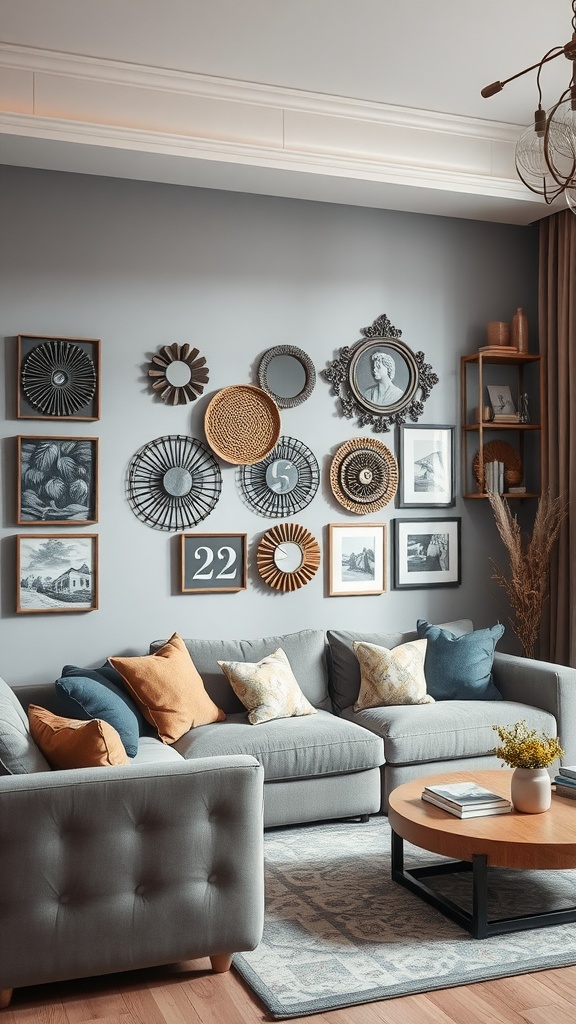 layered wall decor for interest