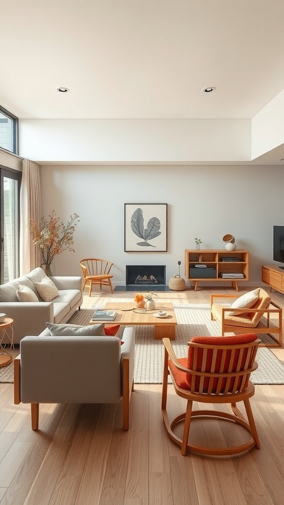 minimalist furniture arrangement