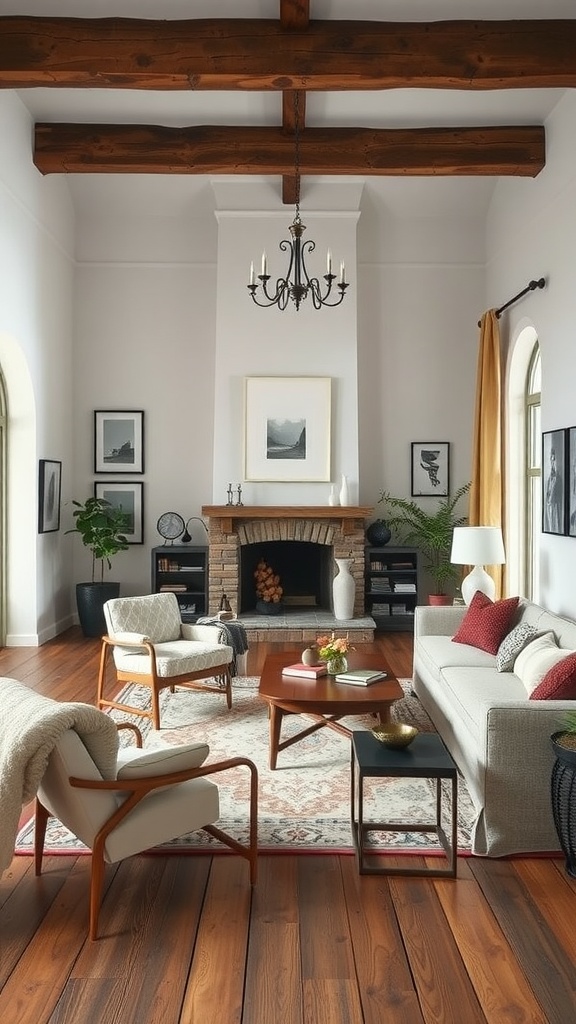mixing old and new decor