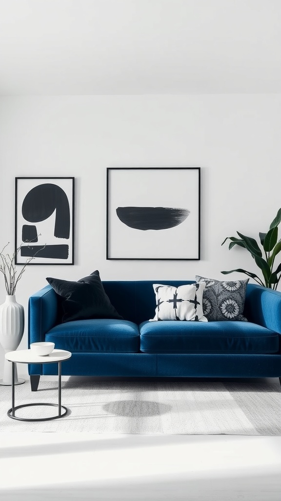 modern minimalism and bold blue