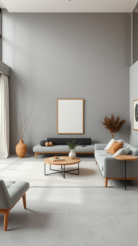 modern minimalist gray interiors