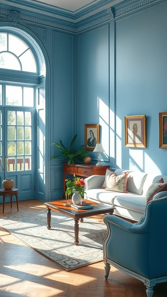 natural light and blue hues