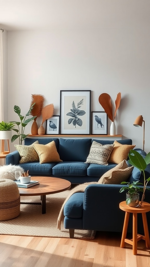 nature inspired space with dark blue