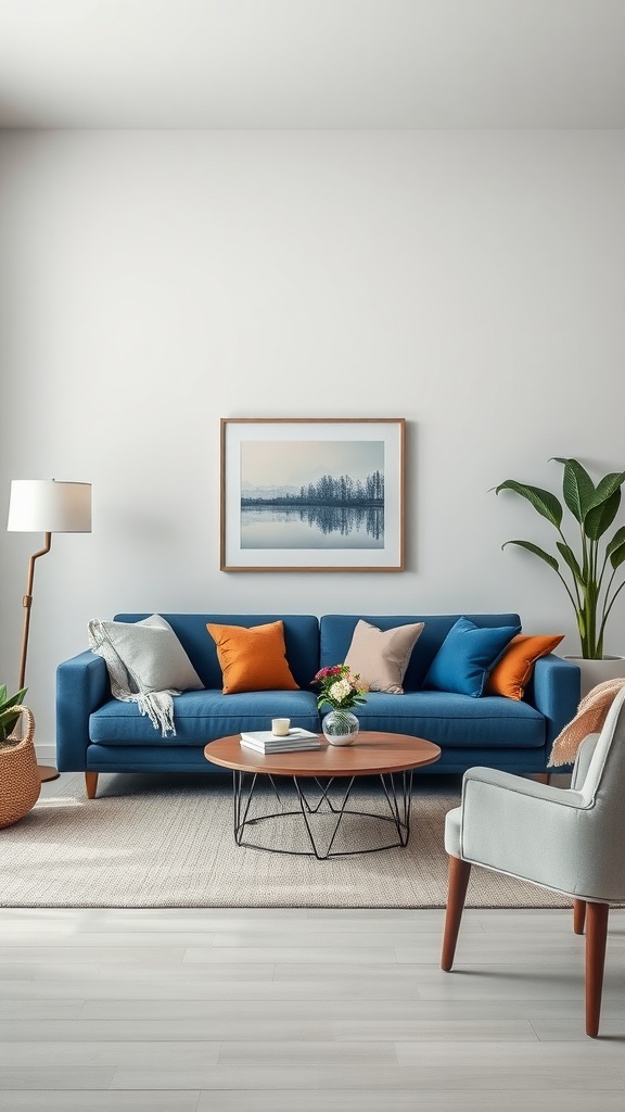 neutral palettes with a pop of blue