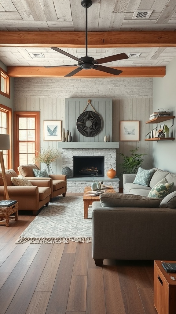 rustic gray and beige charm