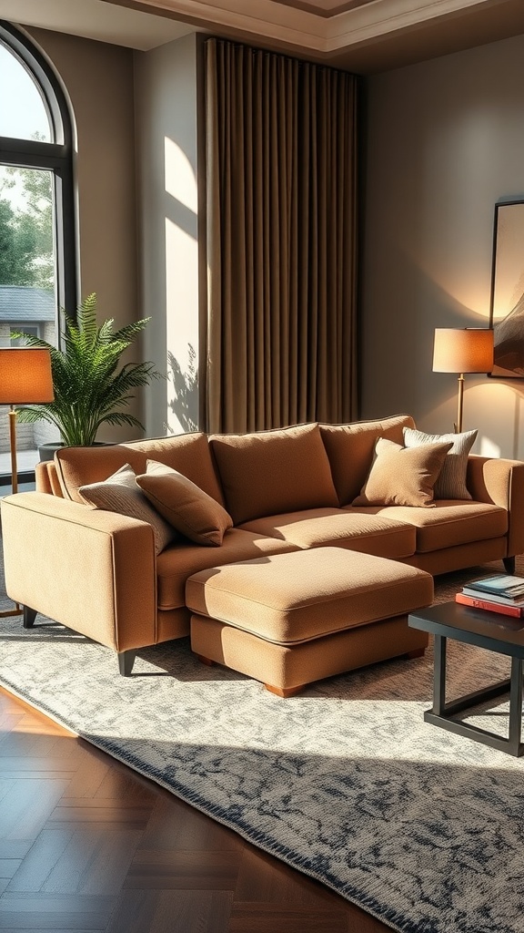 sofa with built in chaise lounge