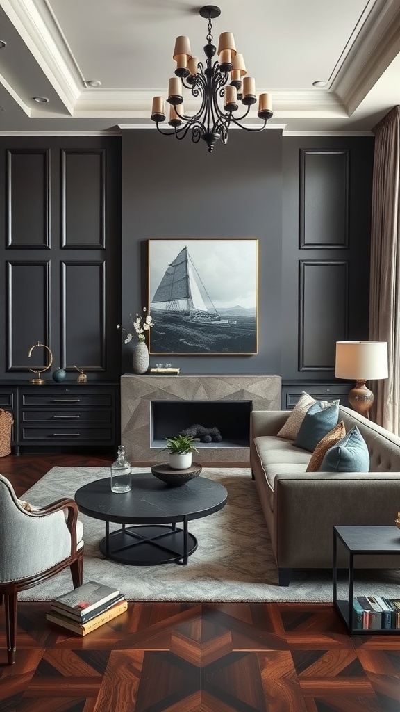 sophisticated gray and brown color palette