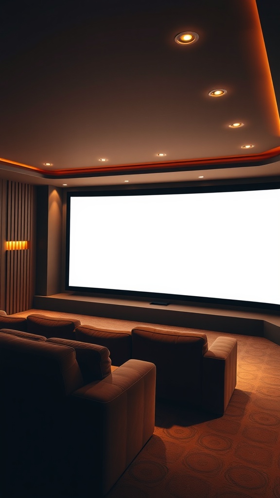 sophisticated home theater setup