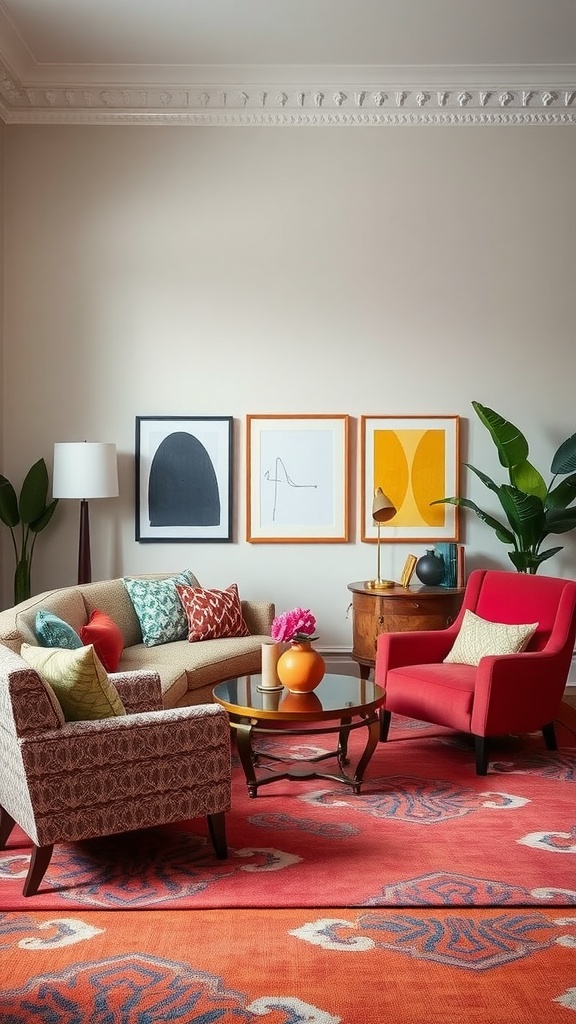 statement armchairs complement