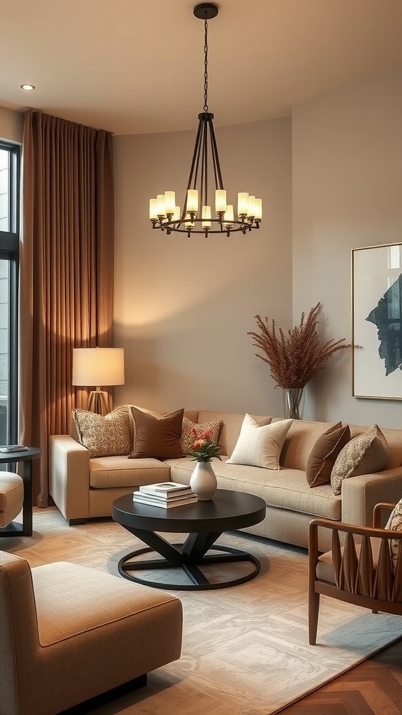 statement lighting fixtures in neutral tones 1