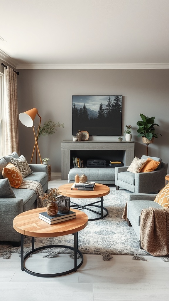 stylish gray and brown textiles