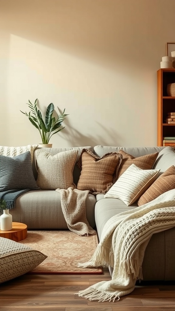 textured fabrics and soft furnishings