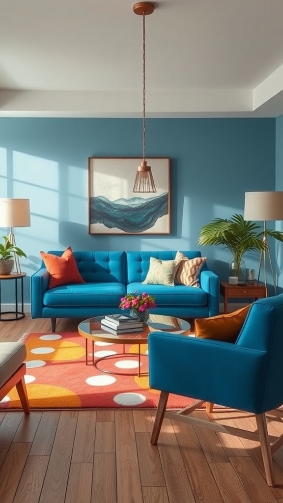 unexpected color combinations with blue