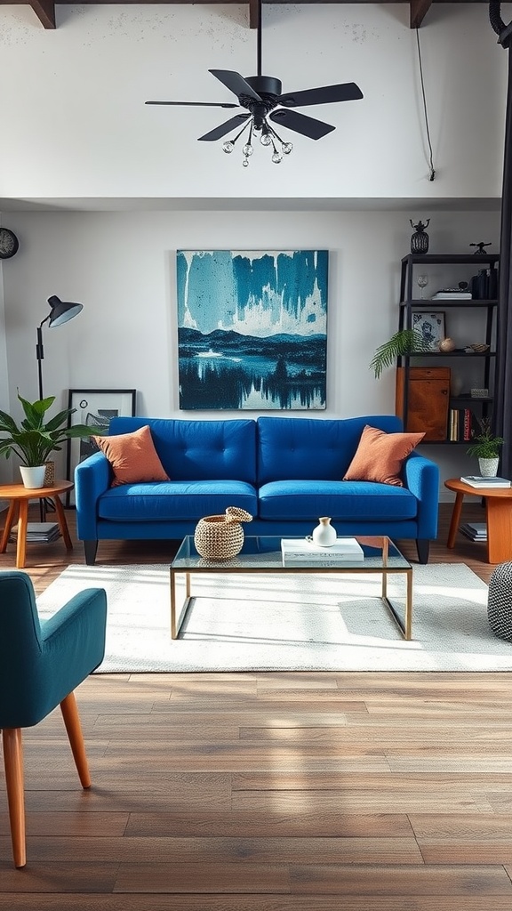 urban chic with royal blue