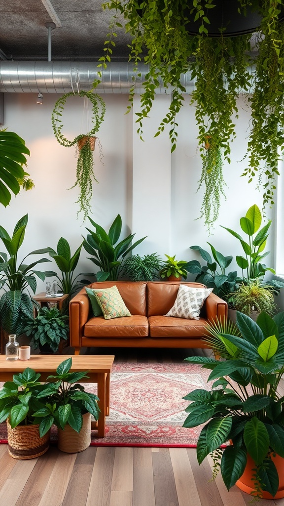 urban jungle with indoor plants 2