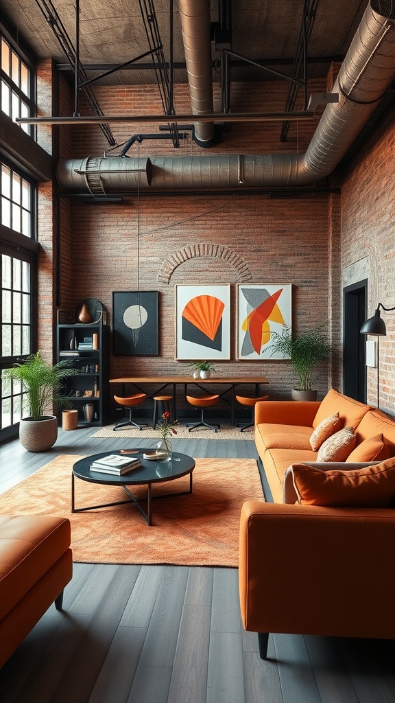 urban loft with industrial touches
