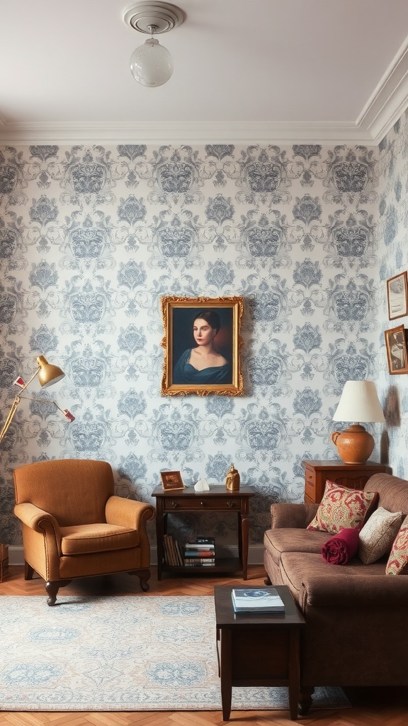 vintage charm with gray patterns