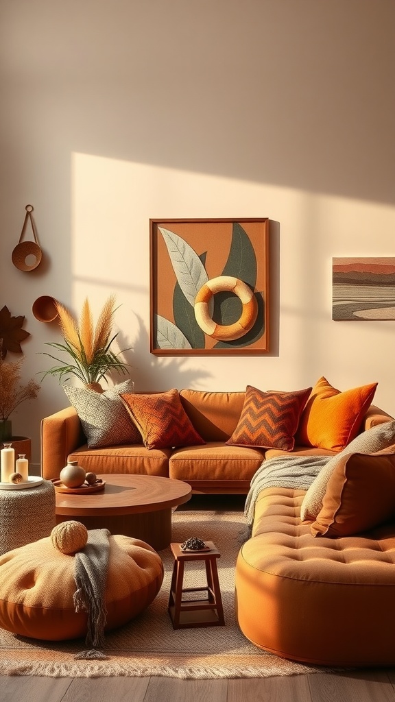 warm neutrals with earthy accents