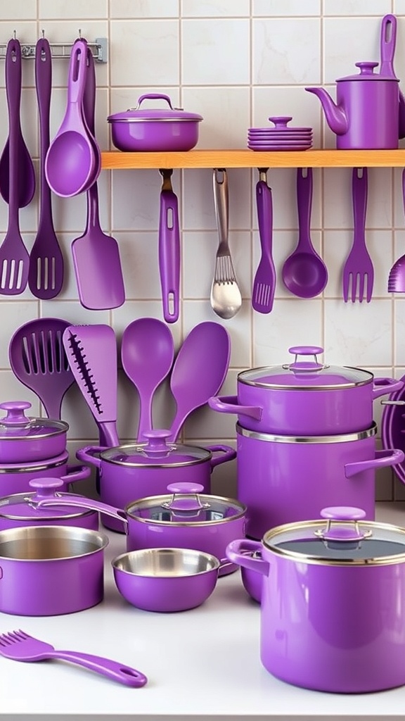 accessorizing with purple cookware