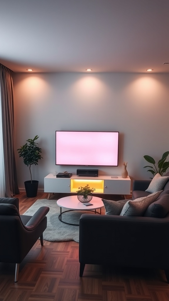 backlit tv for a soothing ambiance