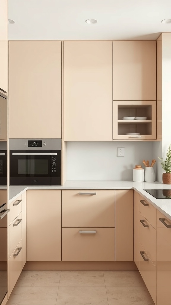 beige built in appliances