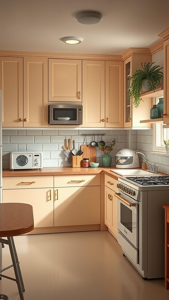 beige kitchen with vintage touches