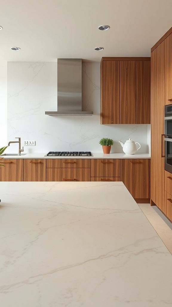 beige quartz countertops with natural veining
