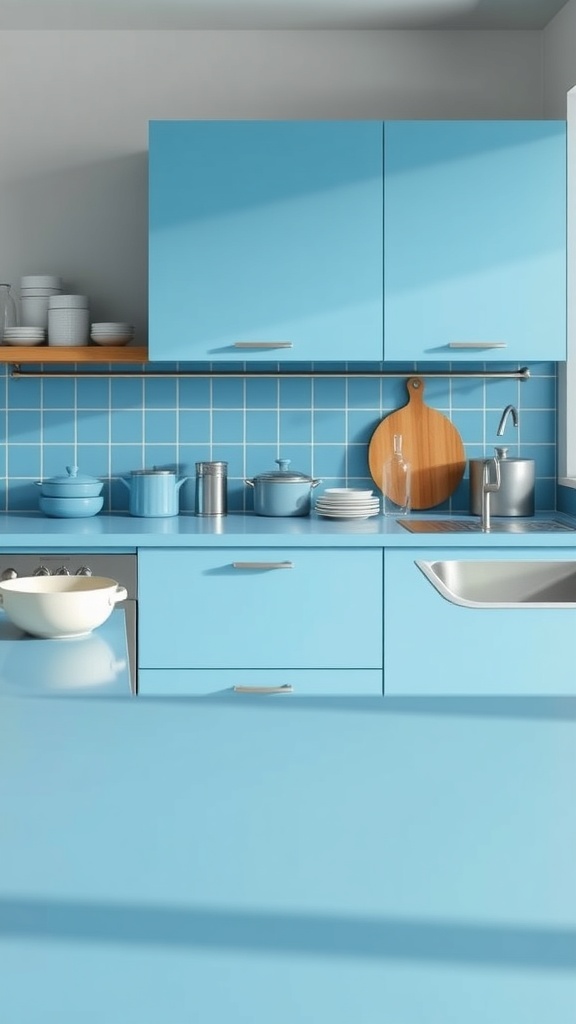 bold blue countertops