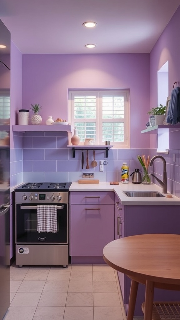 choosing the right purple for small spaces