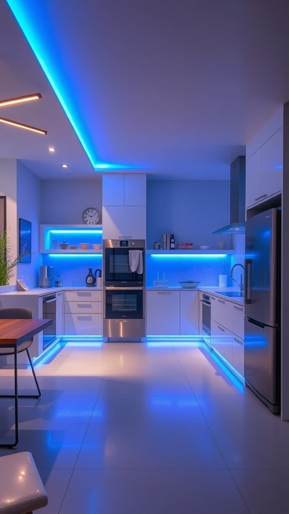 cool blue accent lighting