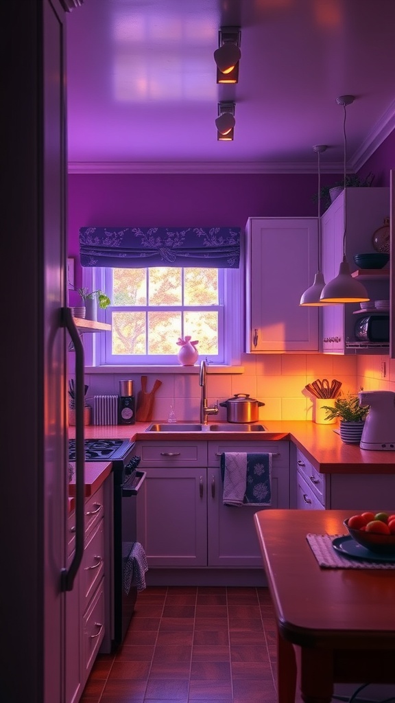 creating a cozy atmosphere with purple