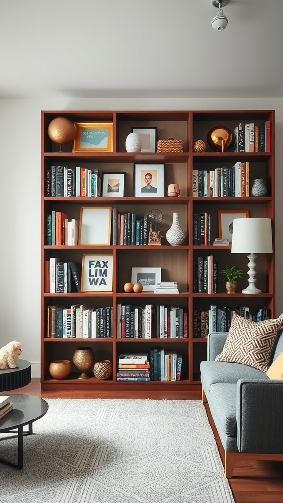 curated bookshelves
