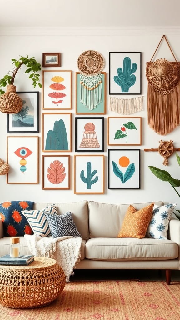 eclectic wall art gallery